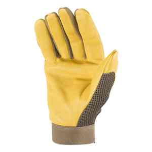 Servicio OEM, los mejores guantes de mecánico de cuero de grano de piel de cabra y vaca, guantes de conductor, guantes mecánicos con funciones anticorte y antiimpacto - Product Image 4