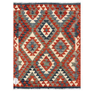 Tapis Kilim d'Afghanistan Maimana 104 x 80 cm, produit d'art mural - Product Image 1