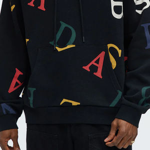 Sweat à capuche de haute qualité, pull à capuche imprimé, streetwear tendance, respirant, imprimé lettres, vente en gros, logo personnalisé pour hommes 2026 - Product Image 3