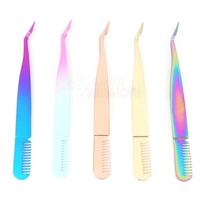 Applicateur de cils en or rose de qualité supérieure, étiquette privée, logo personnalisé, pinces à cils, ventes chaudes, approuvé CE ISO - Product Image 3