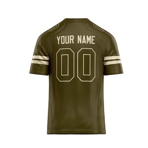 Maillot de football américain personnalisé pour homme, col en V, manches courtes, nom et numéro de l'équipe, sublimation, polyester respirant, coupe classique - Product Image 4