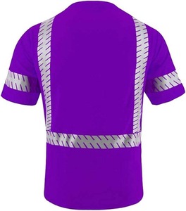 Camisetas de Seguridad Vintage de Alta Visibilidad OEM con Cremallera Reflectante, Logotipo Personalizado, Transpirables, para Primavera, Colores y Tallas Personalizadas - Product Image 4