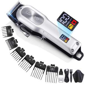 Kit de tondeuses à cheveux sans fil professionnelles pour hommes, tondeuse à barbe rechargeable avec écran LED, ensemble de toilettage à domicile avec grand écran LED - Product Image 2
