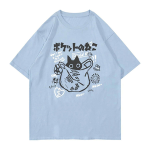 เสื้อยืดผู้ชายผ้าฝ้าย 100% 300 แกรม คอกลม ทรงโอเวอร์ไซส์ ไหล่ตก เสื้อยืดเนื้อหนา สไตล์สตรีทแวร์ สกรีนลาย - Product Image 4