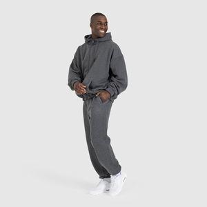 Pantalons de survêtement décontractés de qualité supérieure, légers, style baggy, avec poches, en molleton doux 100% coton pour hommes - Product Image 6