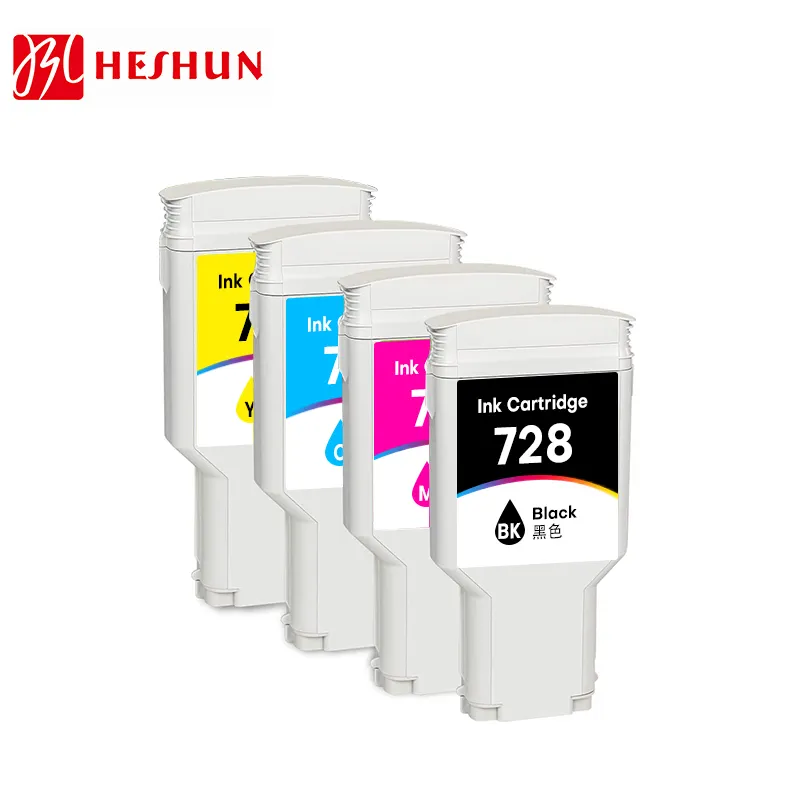 HESHUN 728 Premium Color Compatible Ink Cartridge for HP 728 Compatible for HP DesignJet T730 36-in T830 Plotter 24-in 36-in