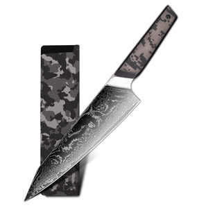 Venta al por mayor personalizado OEM ODM cubertería de fábrica profesional Venta caliente de lujo de acero de Damasco cocina Chef cuchillo ambidiestro - Product Image 1