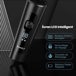 Afeitadora Eléctrica Recargable USB para Hombre, Mini Afeitadora Eléctrica Húmeda y Seca con Pantalla LED y Bloqueo de Viaje, Resistente al Agua IPX7 - Product Image 1