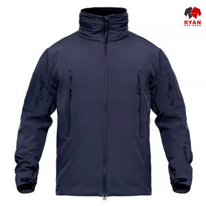 Customized Design Softshell <b>Jacket</b> for <b>Men</b> Zipper Closure Breathable Fabric with Customized Logo - Product Image 4
