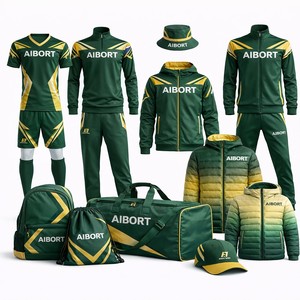 Aibort pour maillots de football personnalisés pour votre équipe, service OEM, ensembles été/automne, couleurs et logo/nom personnalisés, MOQ 10 - Product Image 1