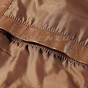 Chaqueta de Cuero Vacuno para Hombre, Precio al por Mayor, para Exteriores, Invierno, Transpirable, Impermeable, Resistente al Viento, Ecológica, con Logotipo Frontal - Product Image 6