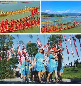 เสื้อยืดโพลีเอสเตอร์ซับเหงื่อแห้งเร็วสำหรับทีมพายเรือมังกร ออกแบบพิเศษสำหรับการฝึกซ้อมและกิจกรรมต่างๆ - Product Image 6