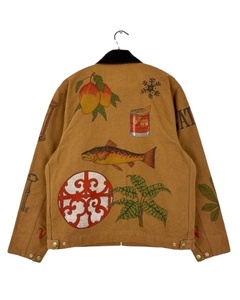 Chaqueta cortavientos de mezclilla para hombre, pintada a mano, con cierre de cremallera, estampado floral, impresión personalizada, impermeable y transpirable - Product Image 3
