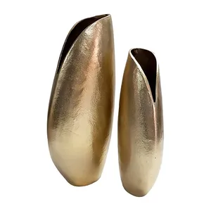 แจกันโลหะงานแฮนด์เมดมีสไตล์สำหรับช่อดอกไม้สด - Product Image 2