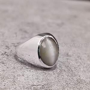 Wholesale <b>Mens</b> <b>Ring</b> New Arrival Natural Grey Moonstone Gemstone June Birth Anniversary Gift Jewelry 925 Sterling <b>Silver</b> <b>Ring</b> - Product Image 4