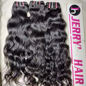 26 pouces Genius trame non traitée indien Remy Temple cuticule aligné brut naturel bouclé vague d'eau vague profonde faisceau de cheveux Jerry - Product Image 1