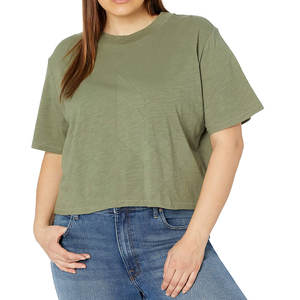 Top corto de manga corta para mujer con el mejor diseño, ropa informal ecológica a la moda de verano - Product Image 5