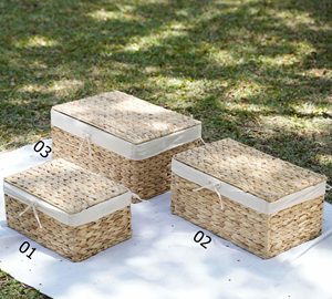 Cestas de almacenamiento de jacinto de agua: ecológicas y elegantes para cada habitación - Product Image 2