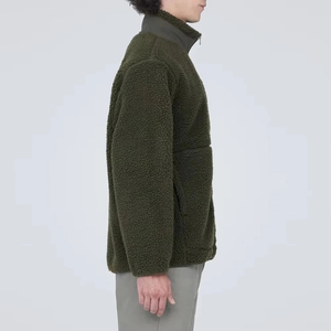 Vestes d'hiver décontractées en toile et polaire sherpa pour hommes, respirantes, col montant, fermeture éclair, meilleur prix - Product Image 4
