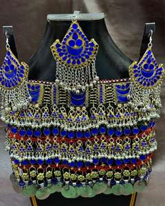 Tailles et couleurs personnalisées ensembles de bijoux de mode afghan meilleur mariage et fête porter des bijoux afghans collier boucles d'oreilles ensembles - Product Image 4