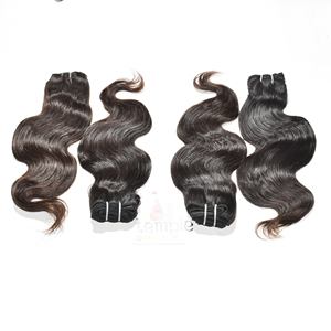 Paquets Temple Virgin Indian 100% Machine Double Trame Vague Traitement Aucun Vente en Gros Cuticule Aligné Extensions de Cheveux Humains - Product Image 2