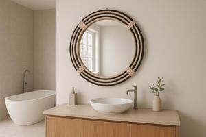 Espejo Decorativo de Pared de Vidrio de Lujo, Hecho a Mano, Estilo Industrial Moderno, con Marco de Vidrio, para Bodas y Eventos - Product Image 2