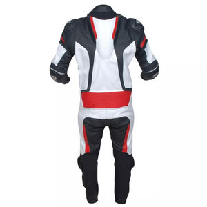 Combinaison de course de moto personnalisée pour homme, en cuir de vache noir, respirante, imperméable, ignifuge, 2 pièces - Product Image 2