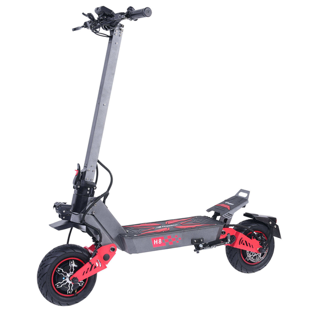 10-inch Long-lasting Electric Scooter H8 US Stock 80-90km Long Range 3000w*2 60v/30ah Off-Road 11inches Wheels Max Load 200kg