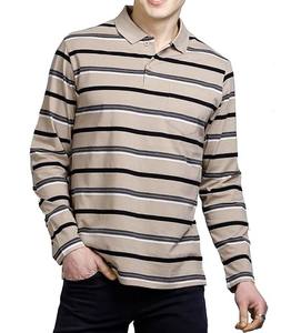 เสื้อถักแขนยาวผู้ชายสำหรับฤดูใบไม้ร่วง ผ้าฝ้ายลายทาง สวมใส่สบาย ระบายอากาศได้ดี ปรับแต่งได้ - Product Image 5