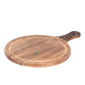 Tabla de servicio de corte de madera Natural, picadora de madera con mango para restaurante o casa - Product Image 1