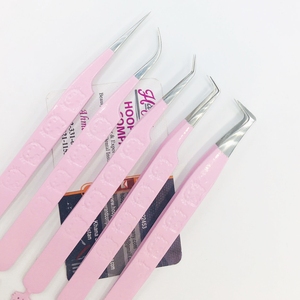 Nouvelle expédition rapide pince à épiler Logo pointe fine Extension de cils pince à épiler acier inoxydable Kitty cils pince à épiler emballage durable bas quantité minimale de commande - Product Image 6