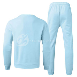 100% Cotton Winter Hip Hop Solid Two-Piece Men's <b>Sweat</b> Suit <b>Set</b> with Custom Logo and Design Quick Dry Plus Size - Product Image 5