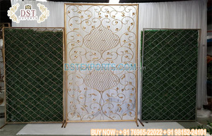Lujosa Pared de vela para eventos de boda al aire libre, decoración moderna para paredes de boda, soportes de Metal dorado para pared - Product Image 4