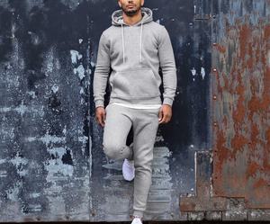 ชุดวอร์มลายนักวิ่งสำหรับผู้ชาย,ชุดวอร์มผ้าฝ้ายขนแกะ2ชิ้นออกแบบโลโก้ของคุณเอง - Product Image 3