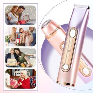 Épilateur électrique rechargeable pour femmes 2-en-1 rasoir humide/sec et tondeuse bikini, rasoir étanche pour l'épilation corporelle - Product Image 1