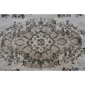 Tapis turc vintage classique beige marron 5.6x9,3 pieds grande surface patchwork laine avec support en latex pour couloir ou chambre à coucher - Product Image 5