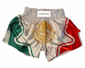 Haute qualité Mma Gym boxe Kickboxing Shorts pour hommes 100% Polyester hommes rouge et bleu Kickboxing Muay Thai Shorts - Product Image 6