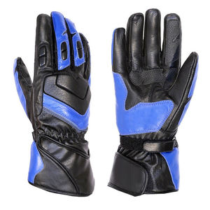 Gants de course d'hiver avec logo personnalisé en cuir véritable antidérapant doigt complet unisexe pour une utilisation en moto de sport avec un beau design - Product Image 1