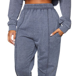 Nouveau pantalon cargo ample à taille haute élastique pour femme, pantalon large à jambe droite doublé en polaire, pantalon d'extérieur d'hiver pour streetwear - Product Image 5