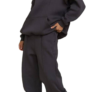 Survêtements en coton décontractés à capuche surdimensionnés pour femmes, coupe régulière, vente en gros 2026, OEM en vrac, haute densité - Product Image 2