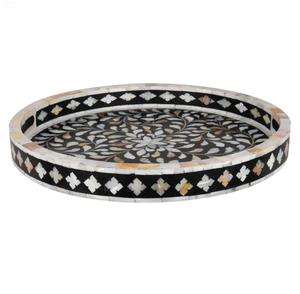 Plateau rond incrusté de mère de Peal de luxe de haute qualité au Koweït pour la boîte-cadeau de vacances du Ramadan EID fabriquée au Vietnam - Product Image 2