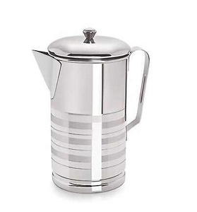 Elegante jarra de agua de metal con tapa para almacenamiento de agua dulce y fácil de servir y lavar Jarra de agua de acero de primera calidad - Product Image 3