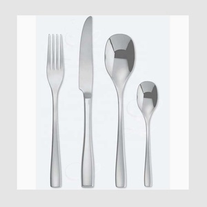 Cubiertos de banquete de boda de acero inoxidable con mango redondo grueso de diseñador Juego de cuchara y tenedor increíble - Product Image 2