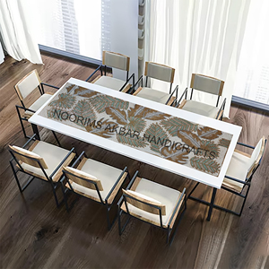 Camino de mesa con cuentas multicolor personalizable hecho a mano bordado Floral accesorio decorativo moderno Nuevas bodas Navidad - Product Image 2