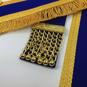 Instruments maçonniques : Tablier et collier de maître maçon MM / Nouveau collier maçonnique MM de haute qualité - Product Image 3