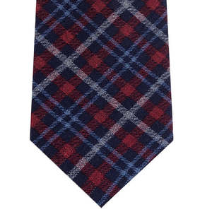 Corbata Clásica a Cuadros Boston para Hombre de Tommy Hilfiger, Estampado Floral Rojo, Seda y Poliéster, Talla Regular, Estilo Formal, Logotipo Personalizado, Regalo - Product Image 3