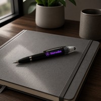 Stylo tactile LED 3-en-1 avec logo personnalisé |   Certifié MSDS/EN71 |   Cadeau technologique multifonctionnel pour les cadres et les étudiants