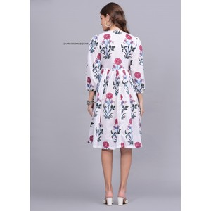 เสื้อคลุมแบบอินเดียพิมพ์ลาย,ชุดชายหาดสำหรับผู้หญิงเสื้อผ้าโบฮีเมียนขายส่งชุดเดรสผ้าฝ้ายดีไซเนอร์สำหรับฤดูร้อนชุดของขวัญสำหรับผู้หญิง - Product Image 6