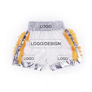 Nouveautés Short de Muay Thaï Satin 100% Polyester Logos personnalisés Short sublimé avec broderie personnalisée Short de Muay Thaï - Product Image 4