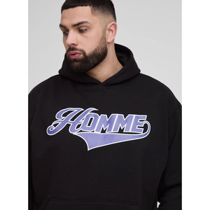 Sudadera con capucha de retazos con cremallera de algodón personalizada con diseño gráfico de peso pesado corte desgastado y coser estilo de desvanecimiento del sol lavado con ácido - Product Image 6